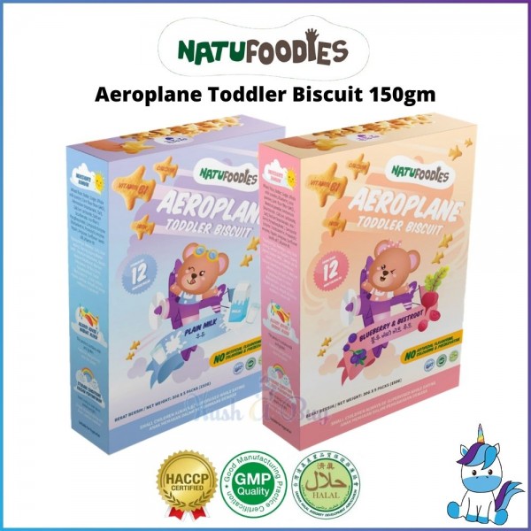 Natufoodies Aeroplane Toddler Biscuit 150gm